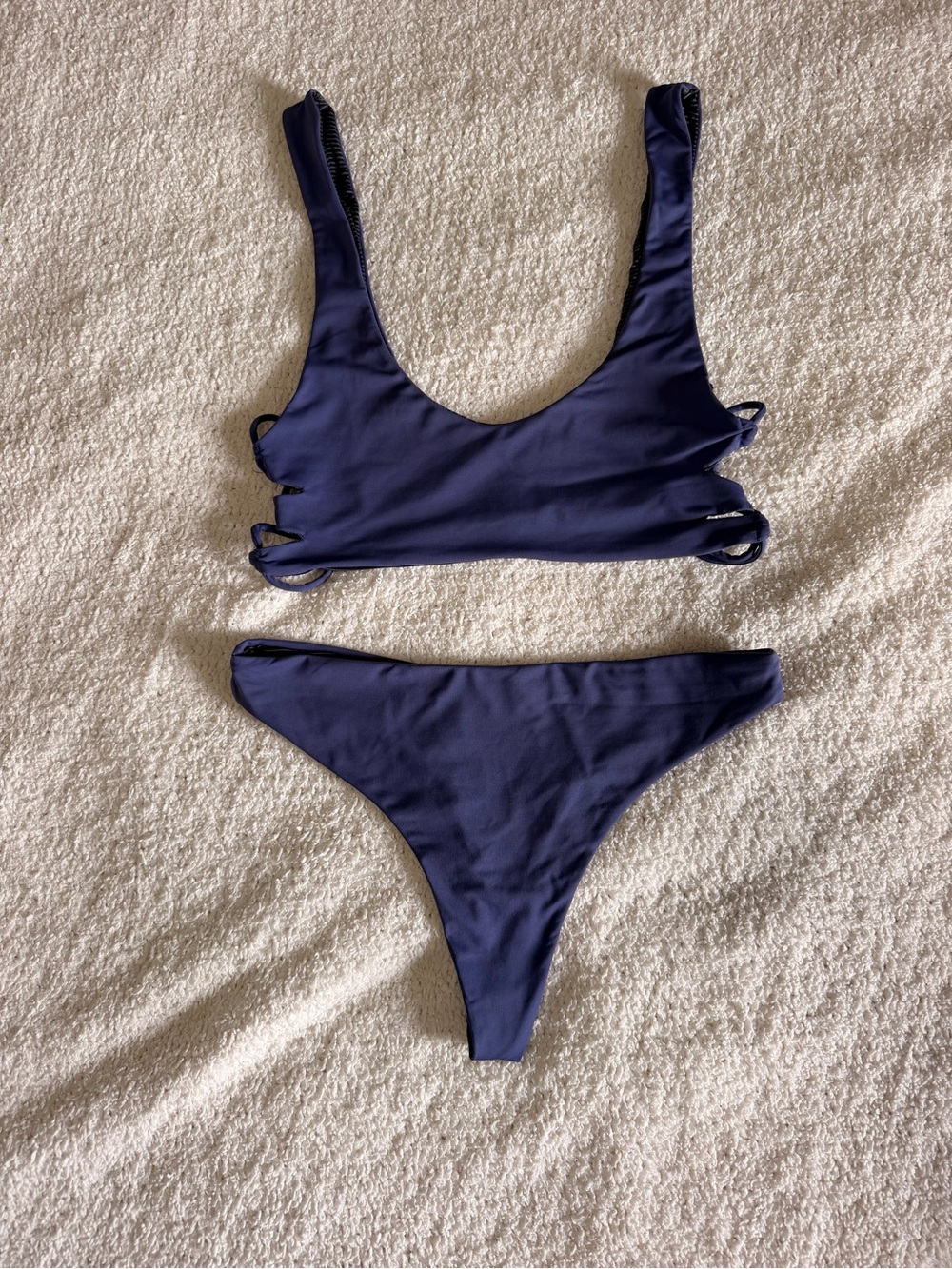 acacia swimwear Purple Two-Piece Bikini set (medium top, small bottom)